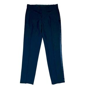 Alain Dupetit Black Slim Dress Pants Men’s Size 28 x 27 Modern Trousers